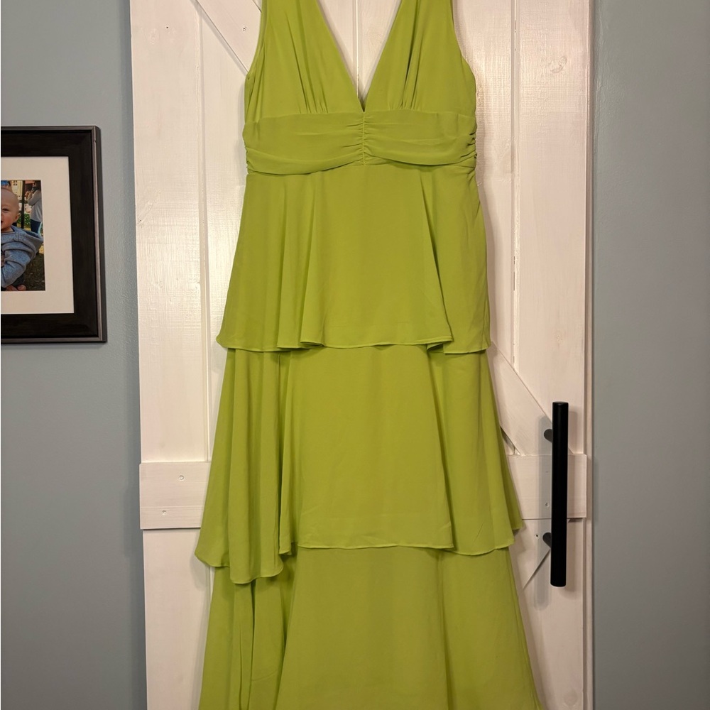 Lulu's Vibrant Green High Low Dress